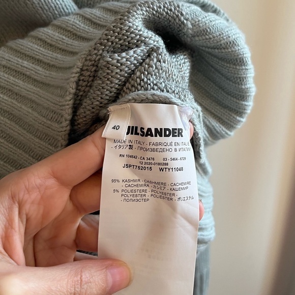 Jil Sander roll-neck loose-fit jumper CASHMERE Sweater Size 40 - Picture 10 of 14